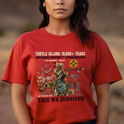 Turtle Island Indigenous - This We Survived Native American - Unisex T-shirt/V-neck T-shirt/Hoodie/Sweatshirt