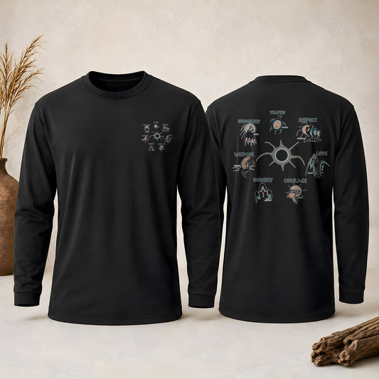 The Seven Sacred Laws Native American Indigenous Culture - Two Sides Unisex Long Sleeve