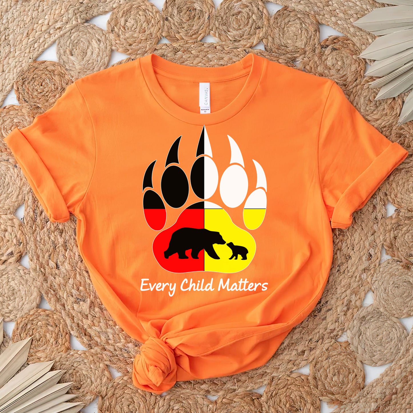 Every Child Matters Bear Paw Indigenous Pride Unisex T-Shirt/Hoodie/Sweatshirt