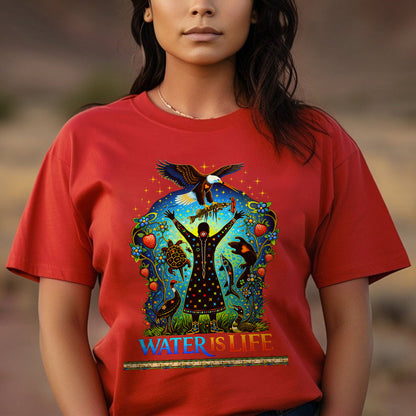 Water is Life Mini Wiconi - Native American - Unisex T-shirt/V-neck T-shirt/Hoodie/Sweatshirt