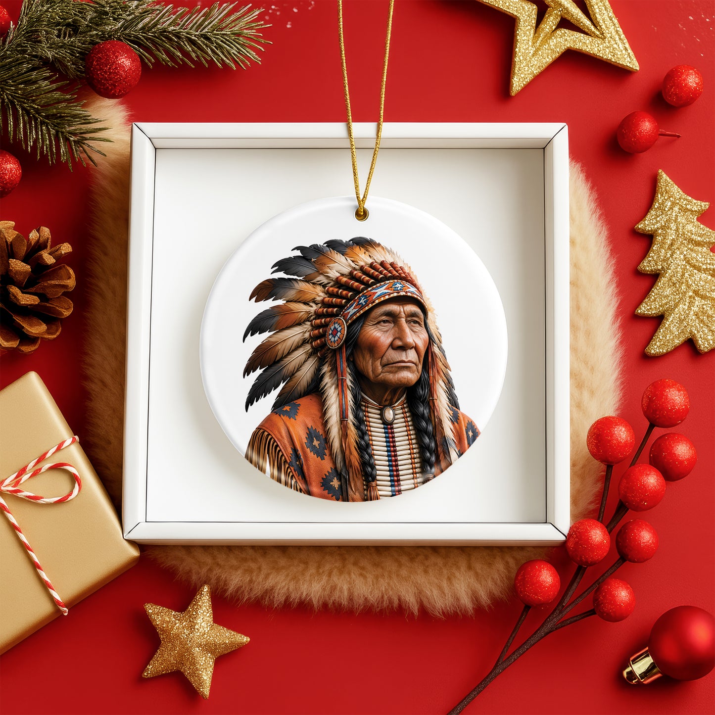 Ancestral Roots Native Heritage Christmas Ornament – Indigenous-Inspired Holiday Keepsake