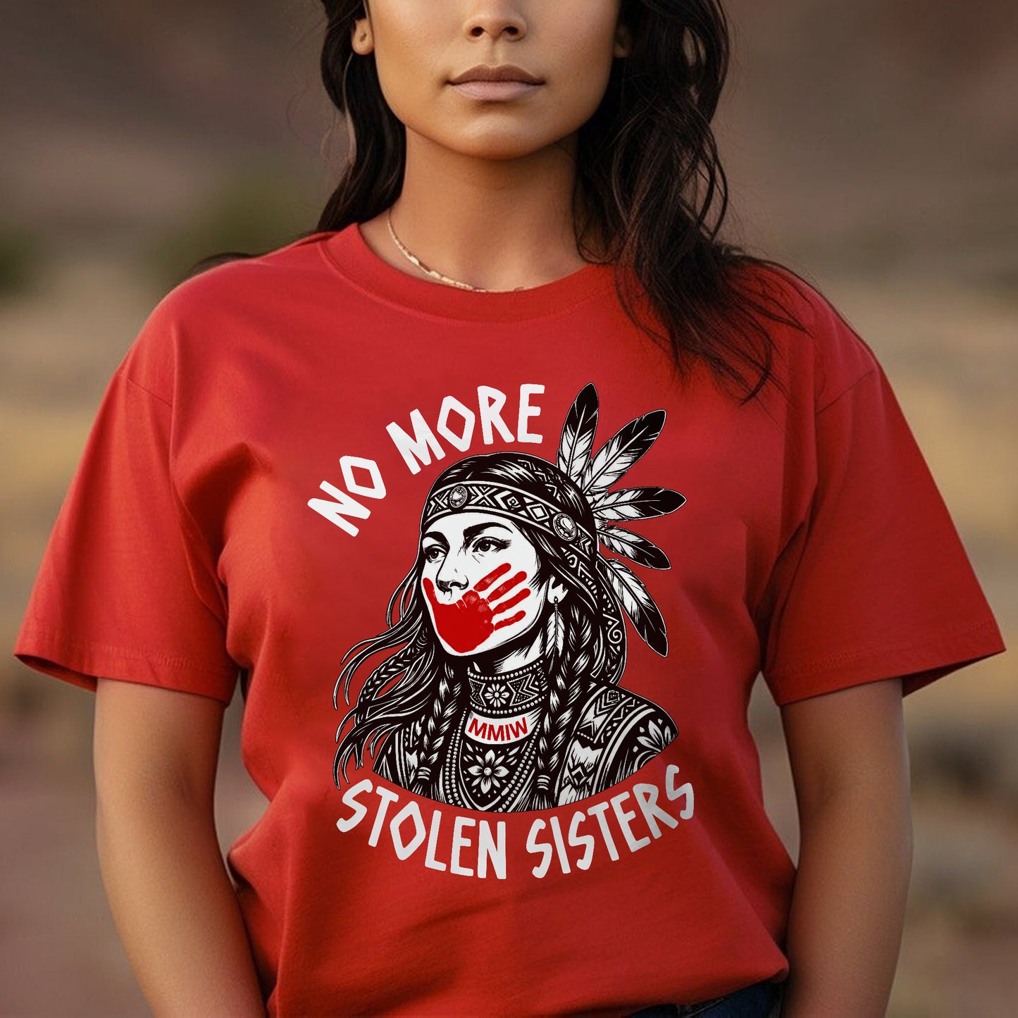 No More Stolen Sisters Feather Unisex T-shirt/T-shirt V-neck/Hoodie/Sweatshirt