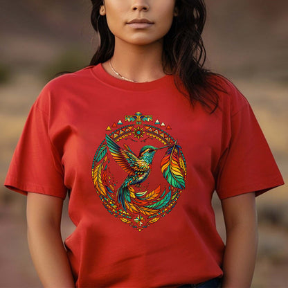 Sacred Hummingbird - Indigenous Native Art of Hope, Energy & Balance Unisex T-Shirt/T-Shirt V-Neck/Hoodie/Sweatshirt