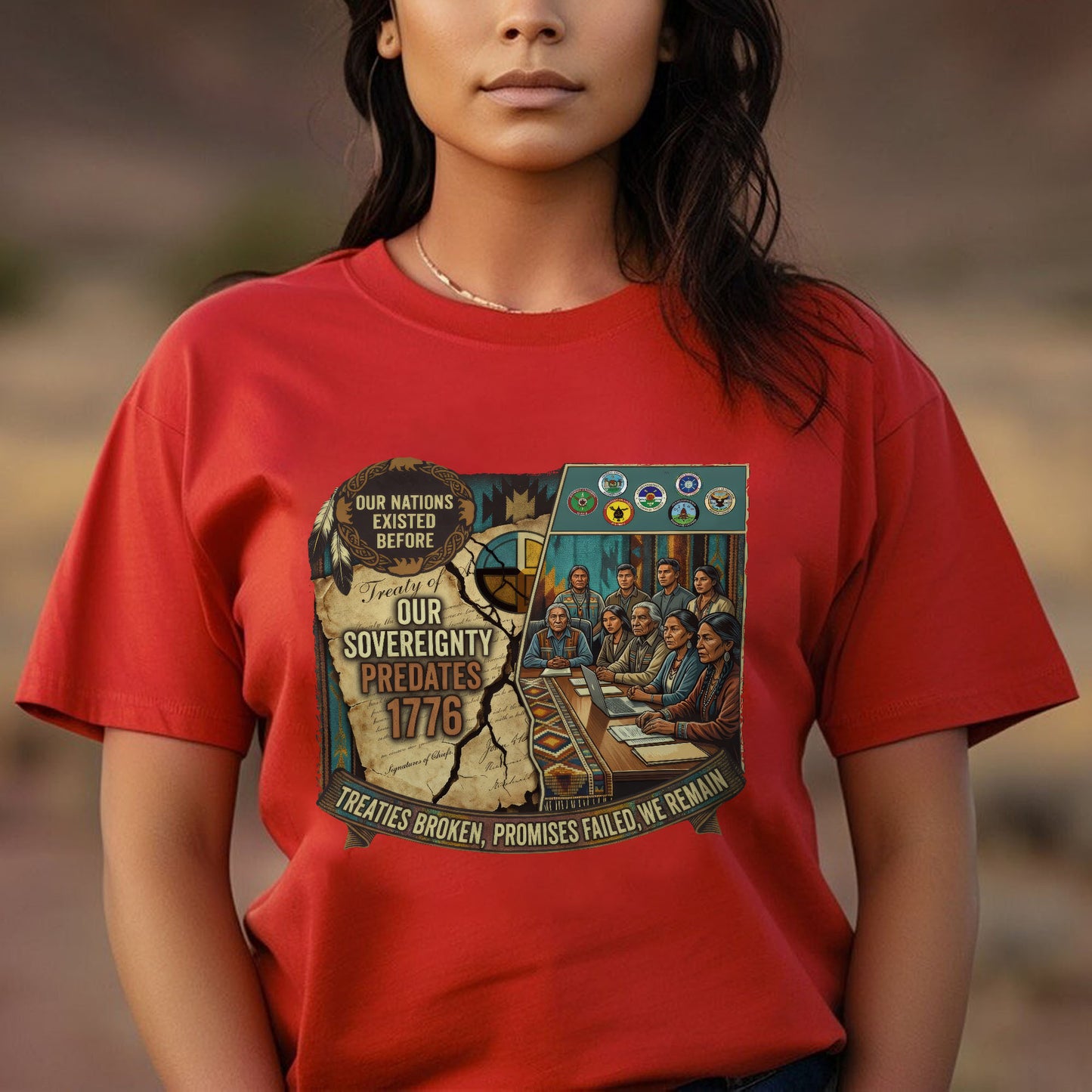 Native American Sovereignty - Our Nations Existed Before 1776 - Unisex T-shirt/V-neck T-shirt/Hoodie/Sweatshirt