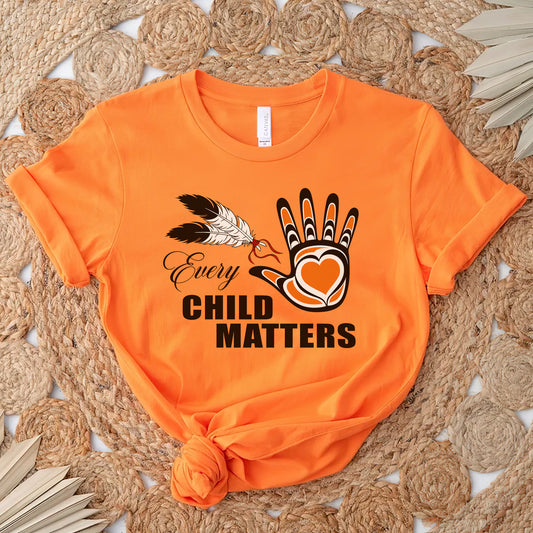 Every Child Matters Heart Handprint Unisex T-shirt/Hoodie/Sweatshirt