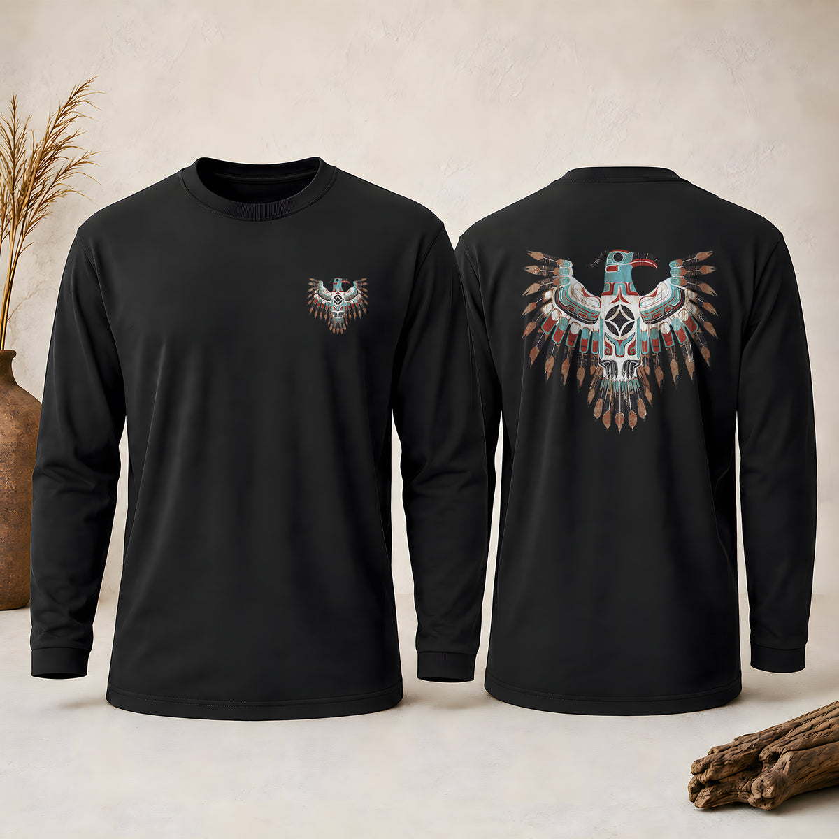 Thunderbird Native American Eagle - Two Sides Unisex Long Sleeve
