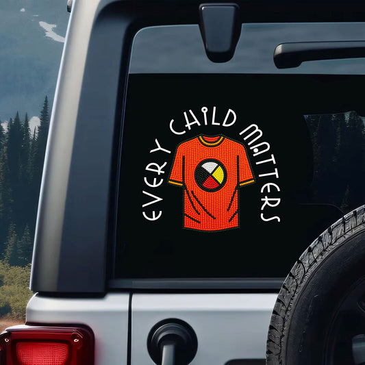 Every Child Matters Orange Shirt - Native American Car Decal Vinyl Sticker