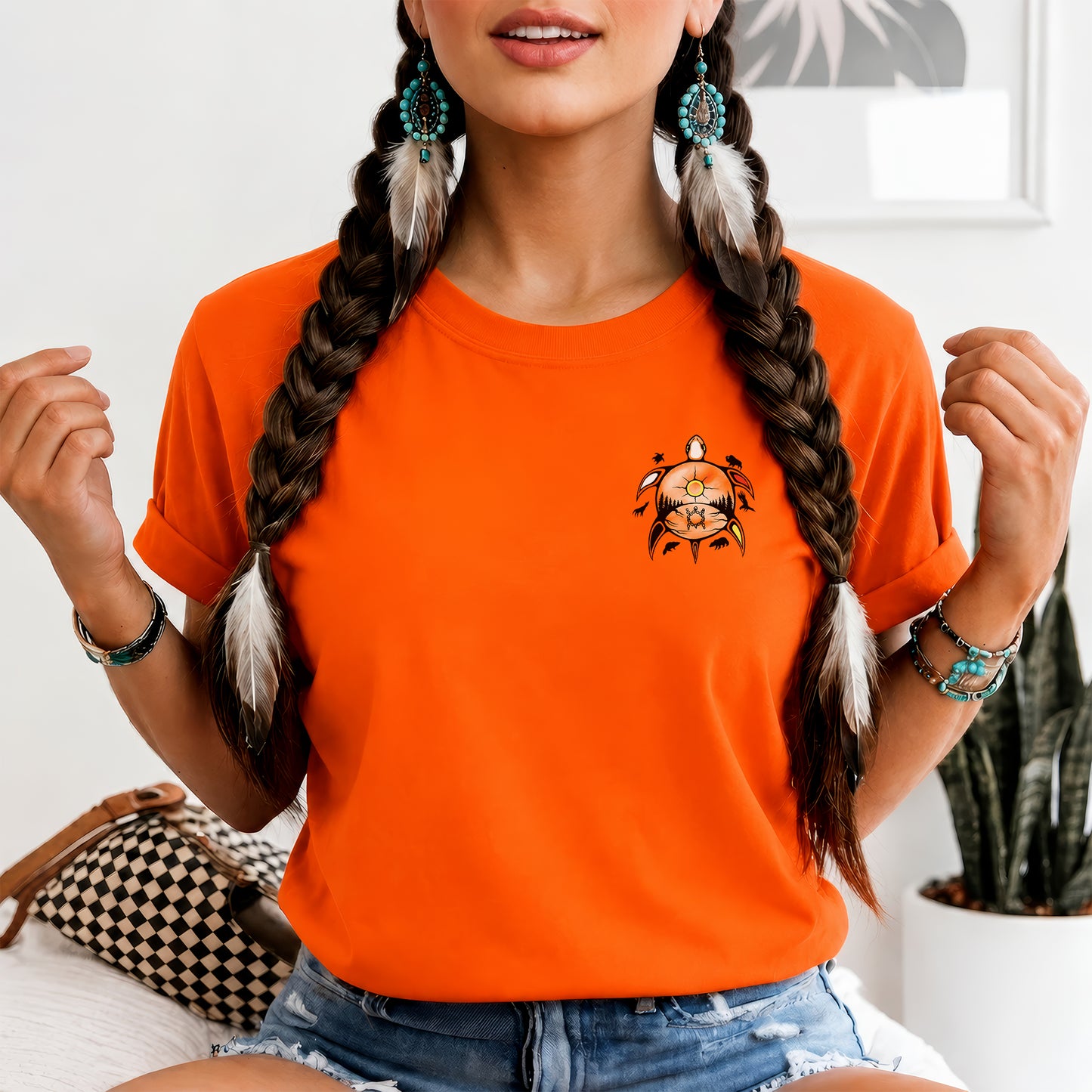 Every Child Matters Turtle For Orange Shirt Day - Two sides - Unisex T-shirt/V-neck T-shirt/Hoodie/Sweatshirt