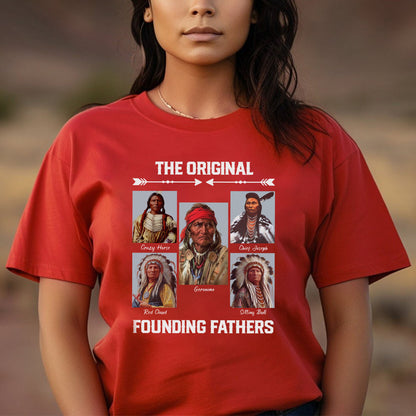 Native American Founding Fathers Tribute Honoring Unisex T-Shirt/T-Shirt V-Neck/Hoodie/Sweatshirt