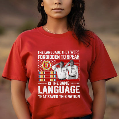 Language of Heroes Native American Code Talkers Tribute Unisex T-Shirt/T-Shirt V-Neck/Hoodie/Sweatshirt