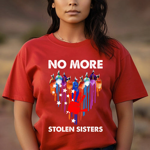 No More Stolen Sisters Red Hand Indigenous Women Awareness Unisex T-Shirt/T-Shirt V-Neck/Hoodie/Sweatshirt