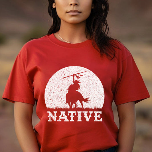 Native American Tribal Chief Riding Horse Unisex T-Shirt/Hoodie/Sweatshirt
