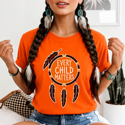 Every Child Matters Orange Shirt, Indigenous Awareness - Two sides - Unisex T-shirt/V-neck T-shirt/Hoodie/Sweatshirt