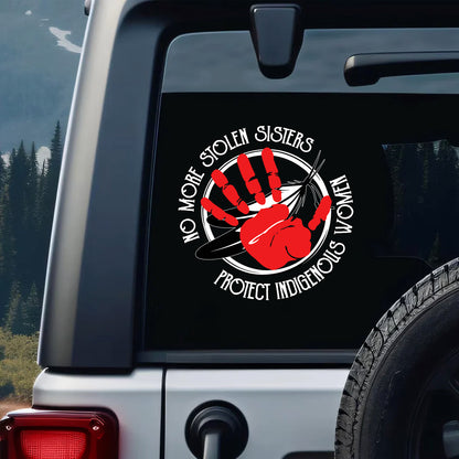 No More Stolen Sistersl Protect Indigenous Women - Red Hand Decal