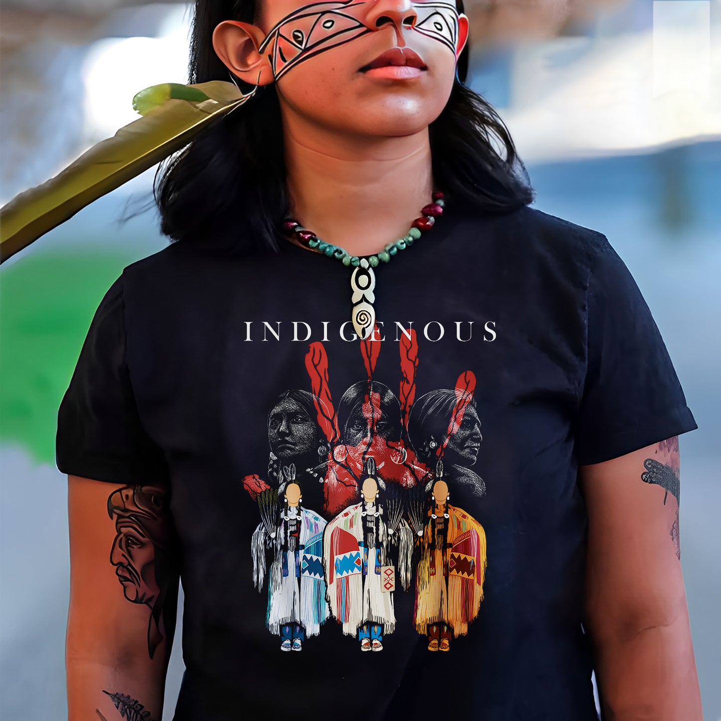 MMIW Native American Indigenous Red Hand Indian Blood Themed Unisex T-Shirt/T-Shirt V-Neck/Hoodie/Sweatshirt