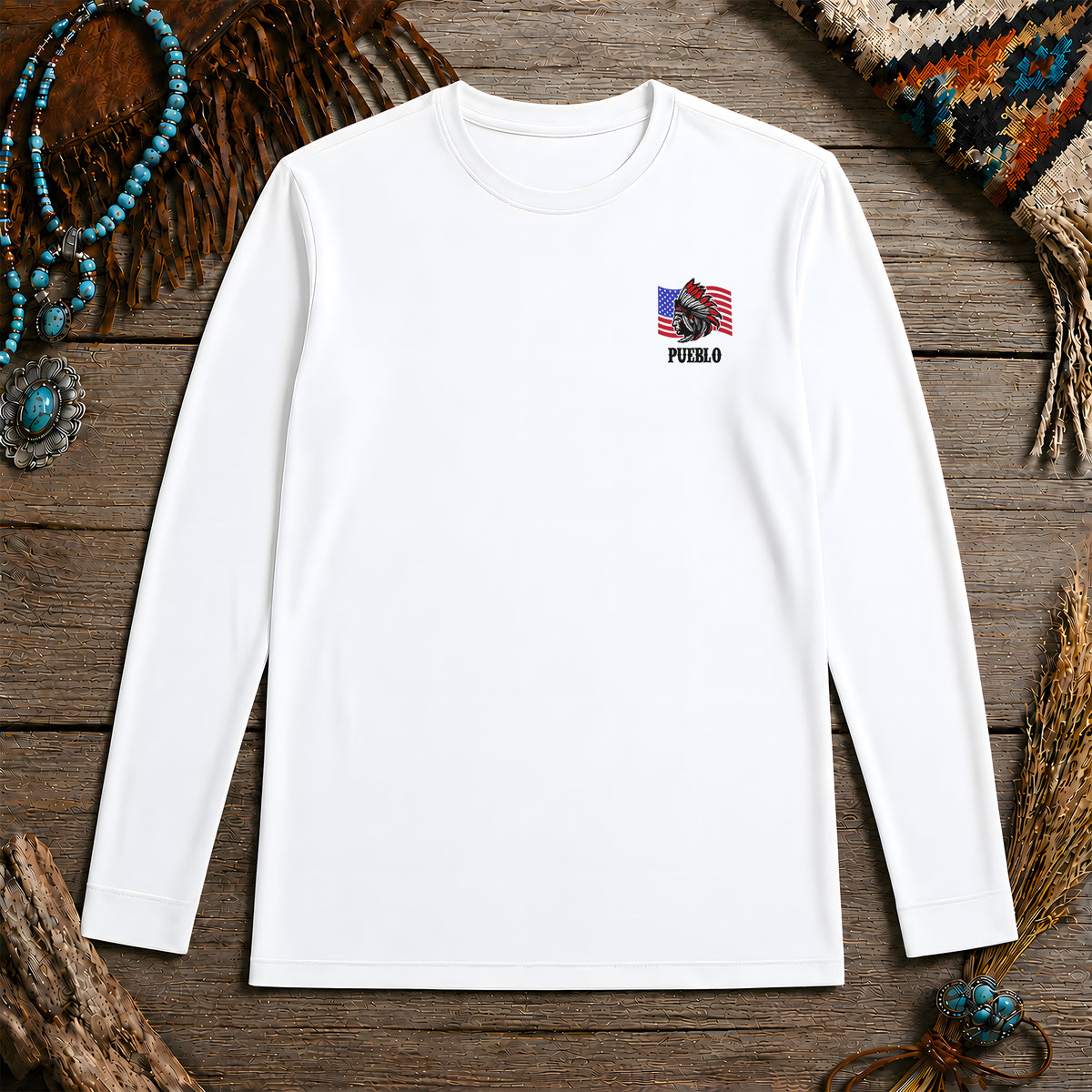I Am Native - America Was Born On My Land - Custom Tribe - Two Sides Unisex Long Sleeve