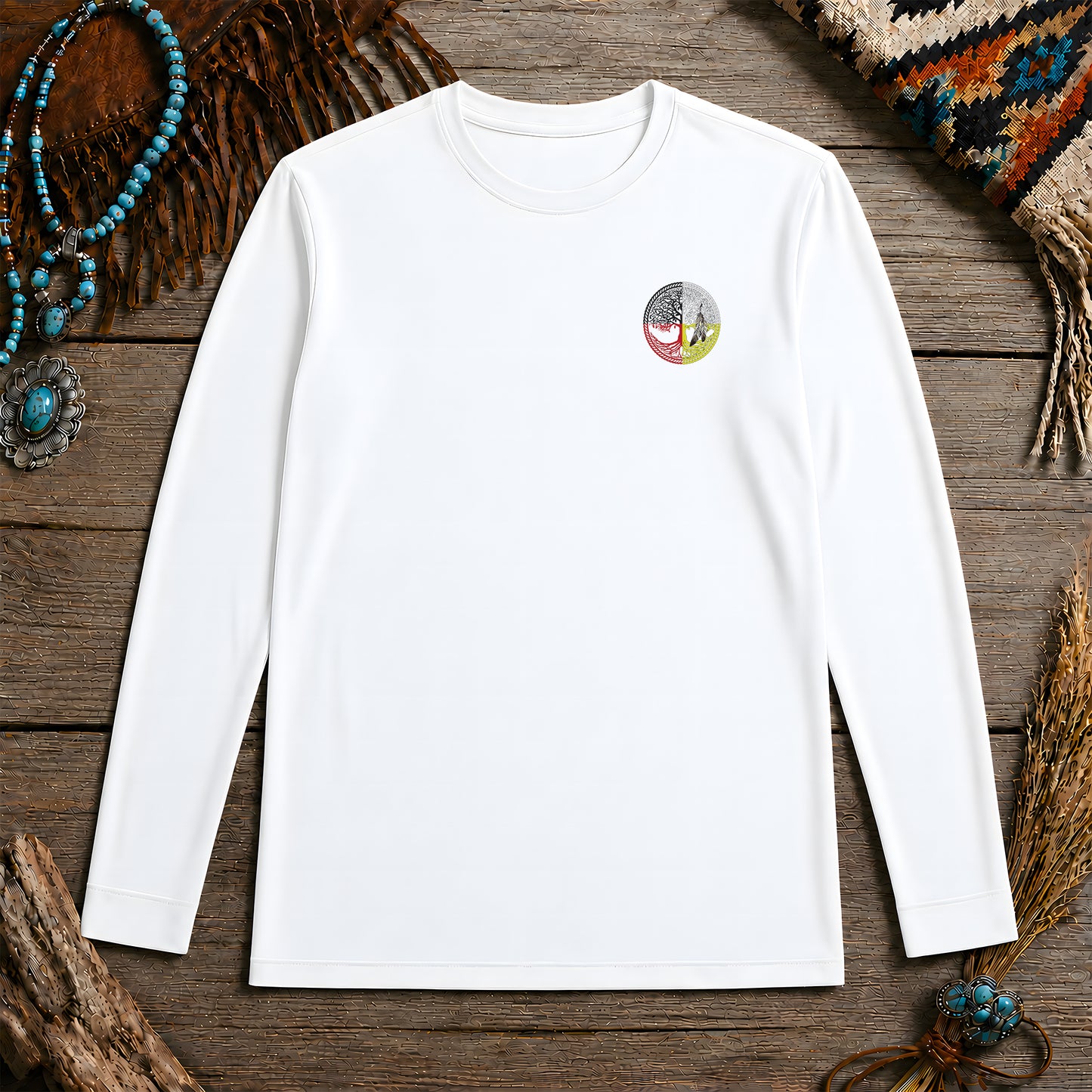 Nature Is My Religion Four Directions Sacred Circle - Two Sides Unisex Long Sleeve