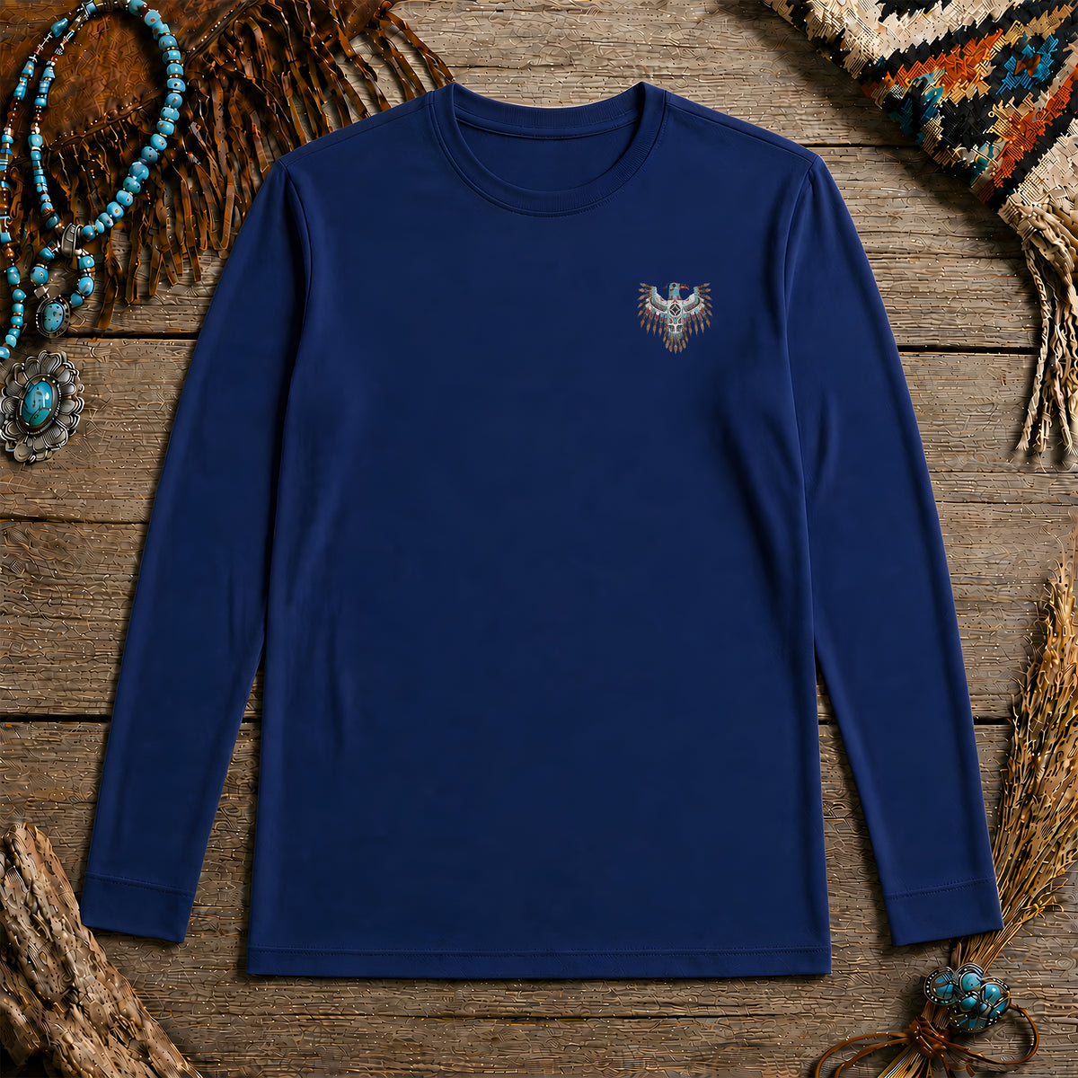 Thunderbird Native American Eagle - Two Sides Unisex Long Sleeve