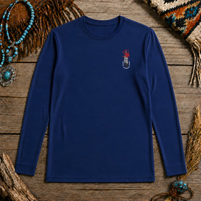 Protect Indigenous Women Red Hand Feather - Two Sides Unisex Long Sleeve