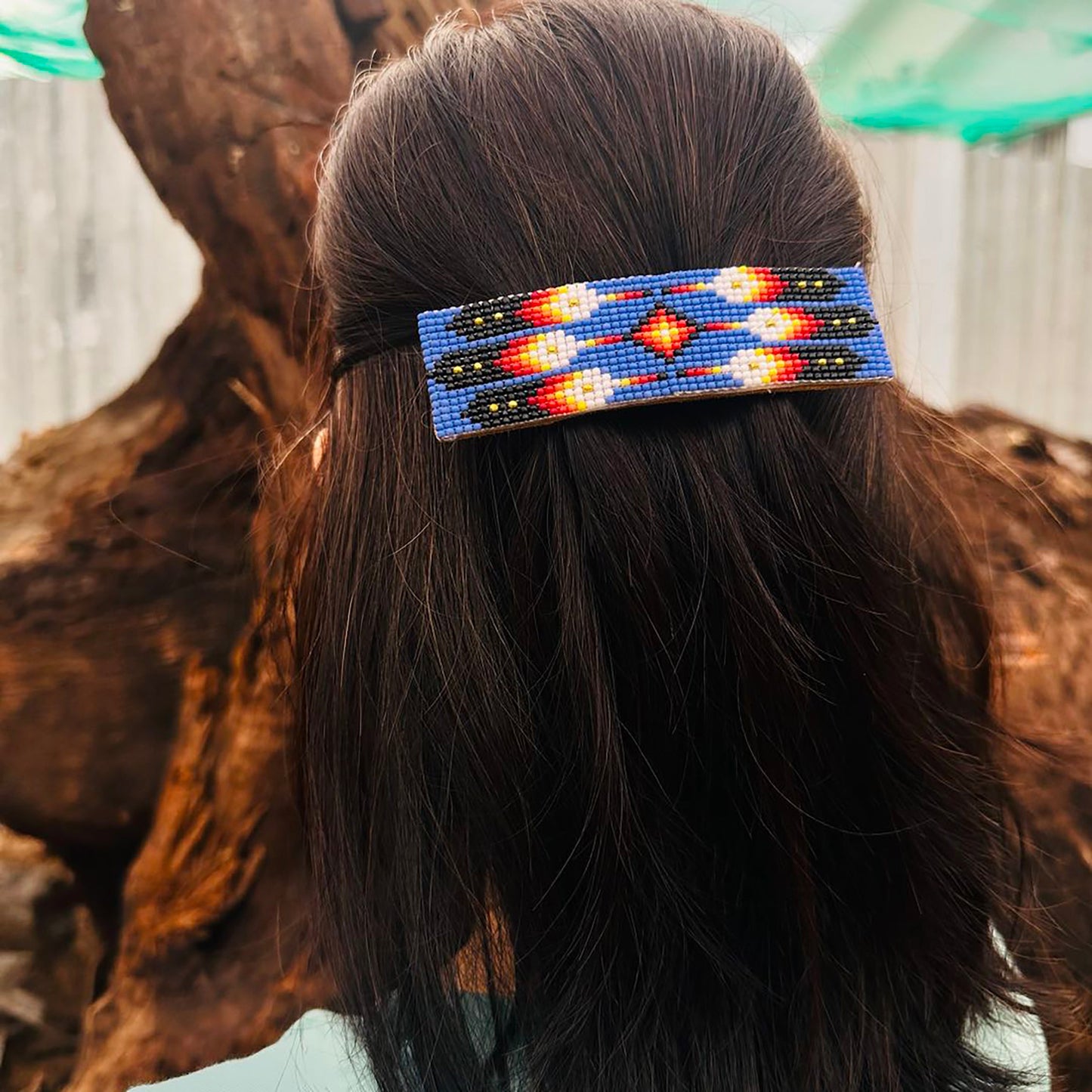 SALE 30% OFF - Pattern Hair Clip Native American Style