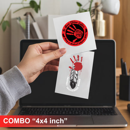 No More Stolen Sisters - Missing and Murdered Indigenous Women Red Hand Decal