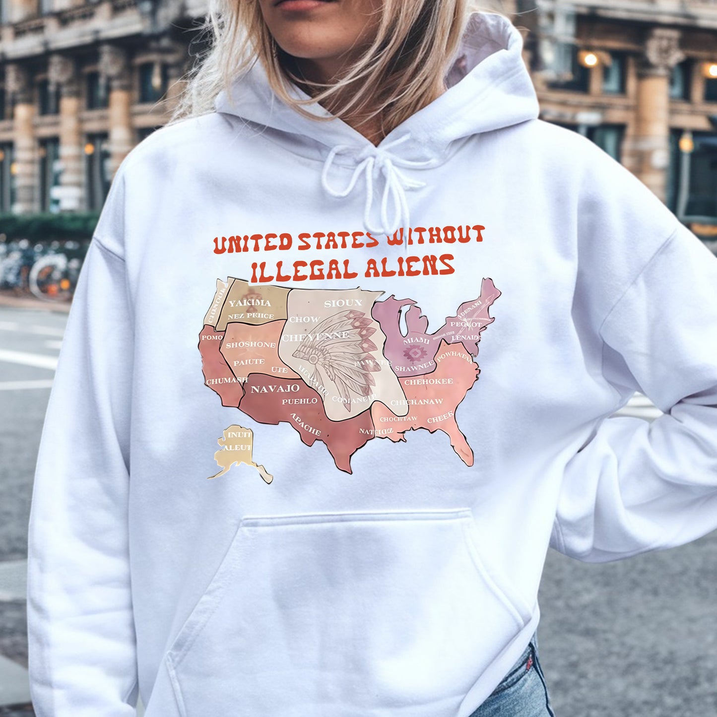 Native Tribes Map of America - Without Illegal Aliens Unisex T-Shirt/T-Shirt V-Neck/Hoodie/Sweatshirt