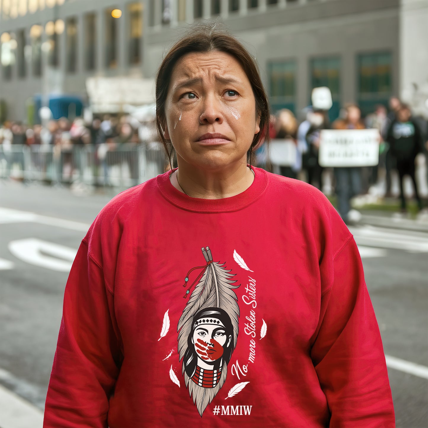 No More Stolen Sisters Red Hand - MMIW Unisex T-Shirt/Hoodie/V-Neck/Sweatshirt