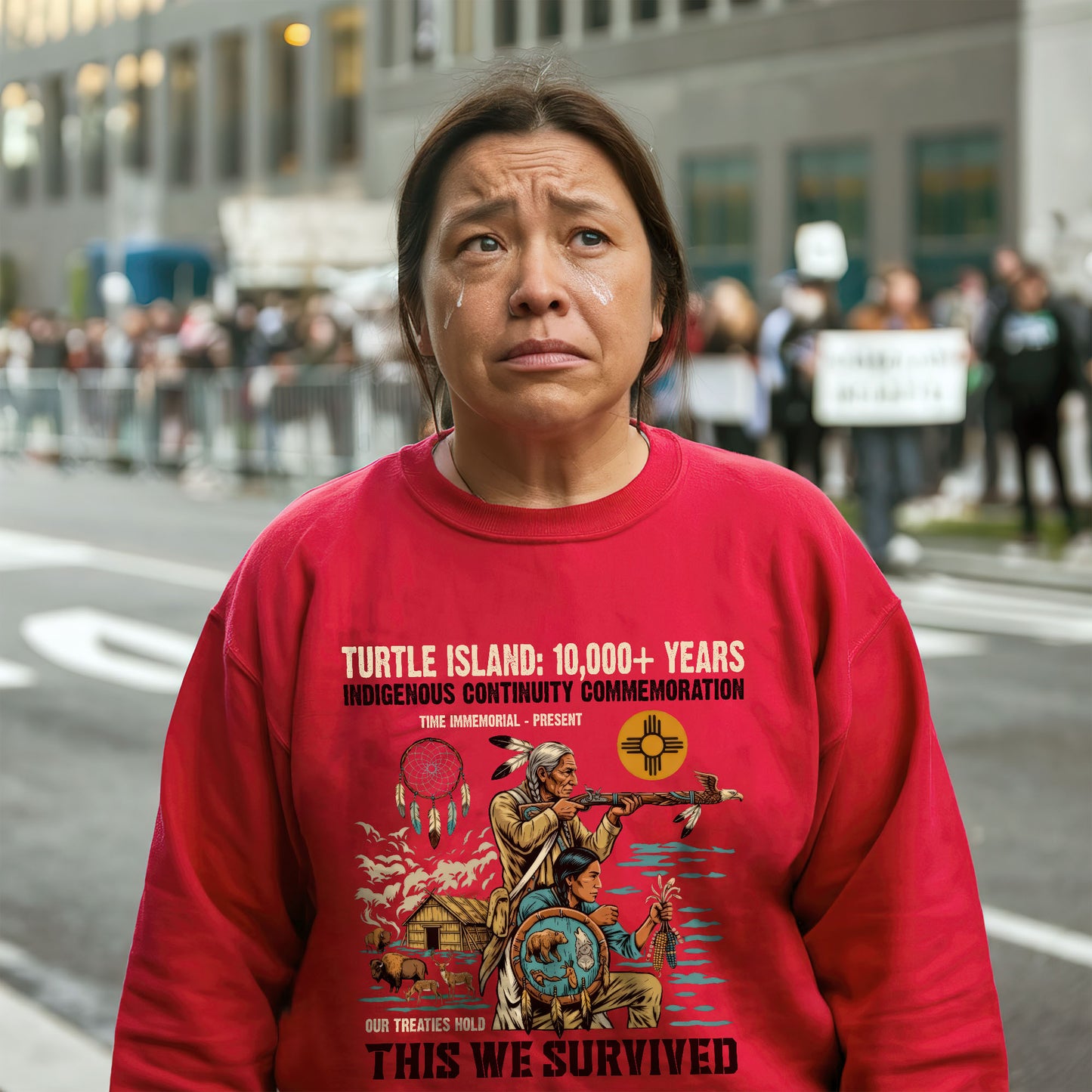 Turtle Island Indigenous - This We Survived Native American - Unisex T-shirt/V-neck T-shirt/Hoodie/Sweatshirt