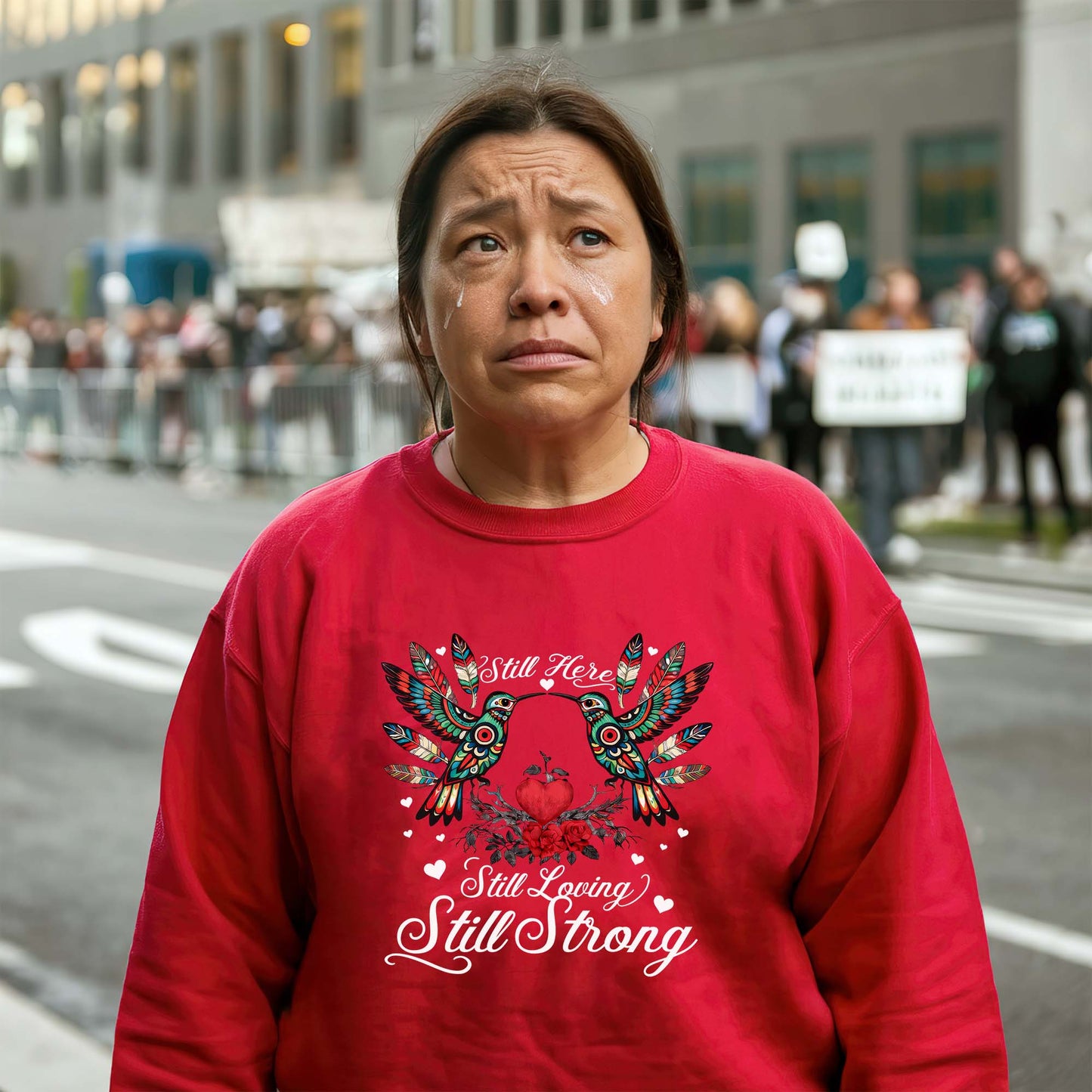 Still Here Still Loving Still Strong - Native Love & Indigenous Heart Unisex T-Shirt/T-Shirt V-Neck/Hoodie/Sweatshirt