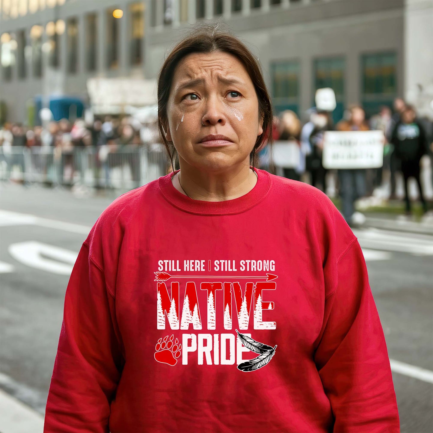 Still Here Still Strong Native Pride - Native American Pride Graphic Unisex T-Shirt/T-Shirt V-Neck/Hoodie/Sweatshirt