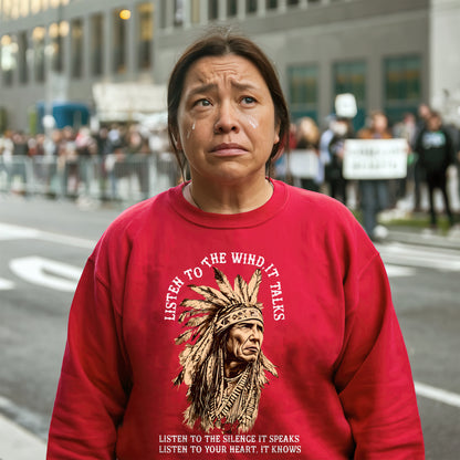 Listen to the Wind Native American Unisex T-shirt/V-neck T-shirt /Hoodie/Sweatshirt