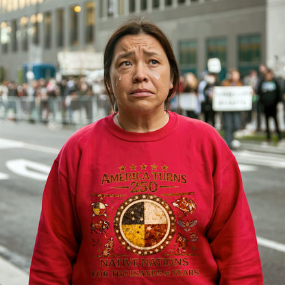 America Turns 250 Native Nations - Indigenous Heritage Before 1776 - Unisex T-shirt/V-neck T-shirt/Hoodie/Sweatshirt