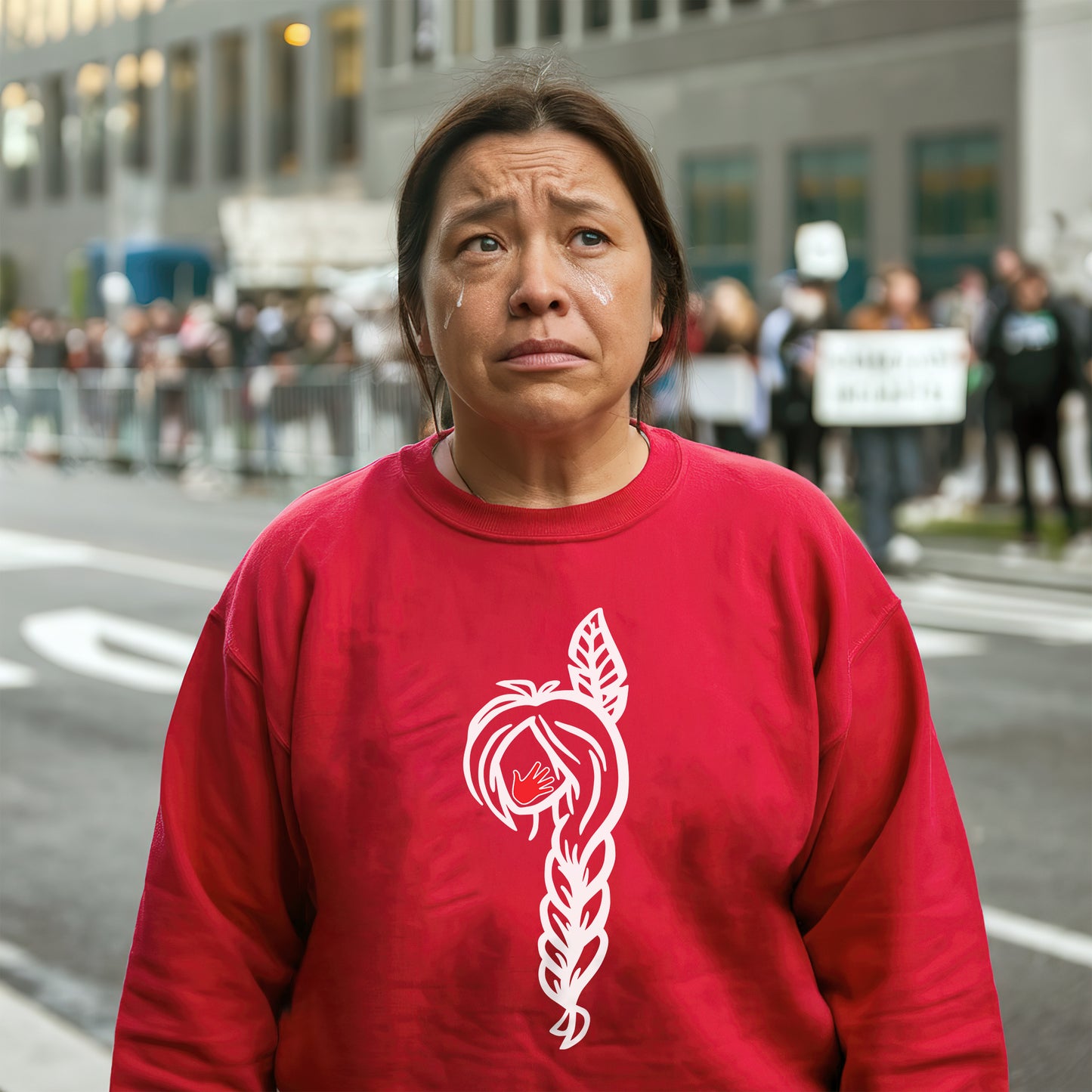 MMIW American Native Black Hair Indigenous Unisex T-shirt/V-neck T-shirt /Hoodie/Sweatshirt