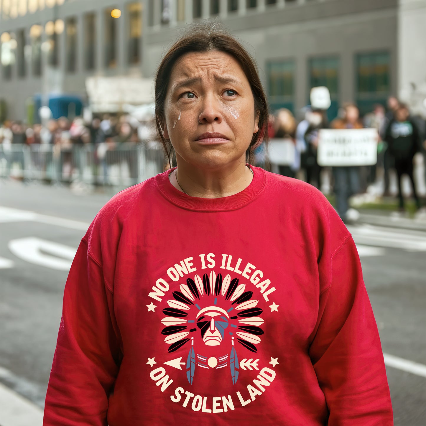 No One Is Illegal on Stolen Land - MMIW Unisex T-Shirt/Hoodie/V-Neck/Sweatshirt