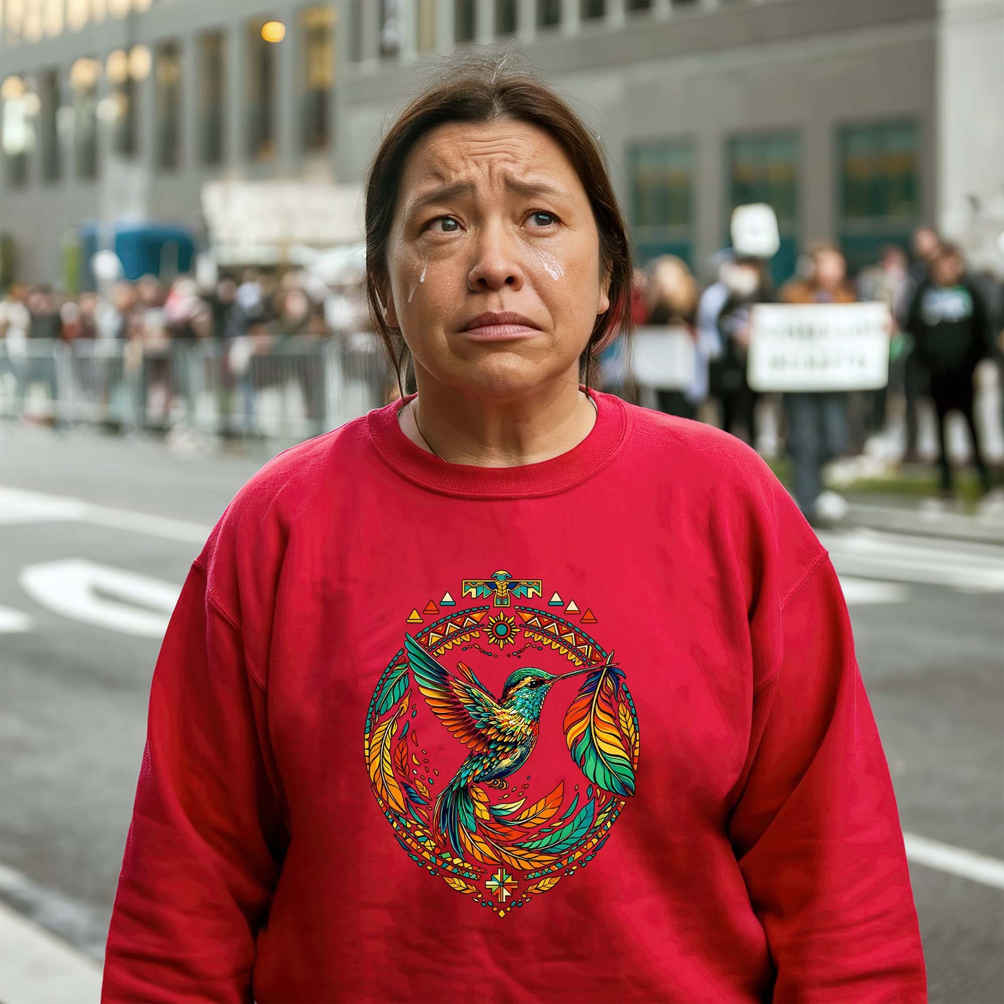 Sacred Hummingbird - Indigenous Native Art of Hope, Energy & Balance Unisex T-Shirt/T-Shirt V-Neck/Hoodie/Sweatshirt