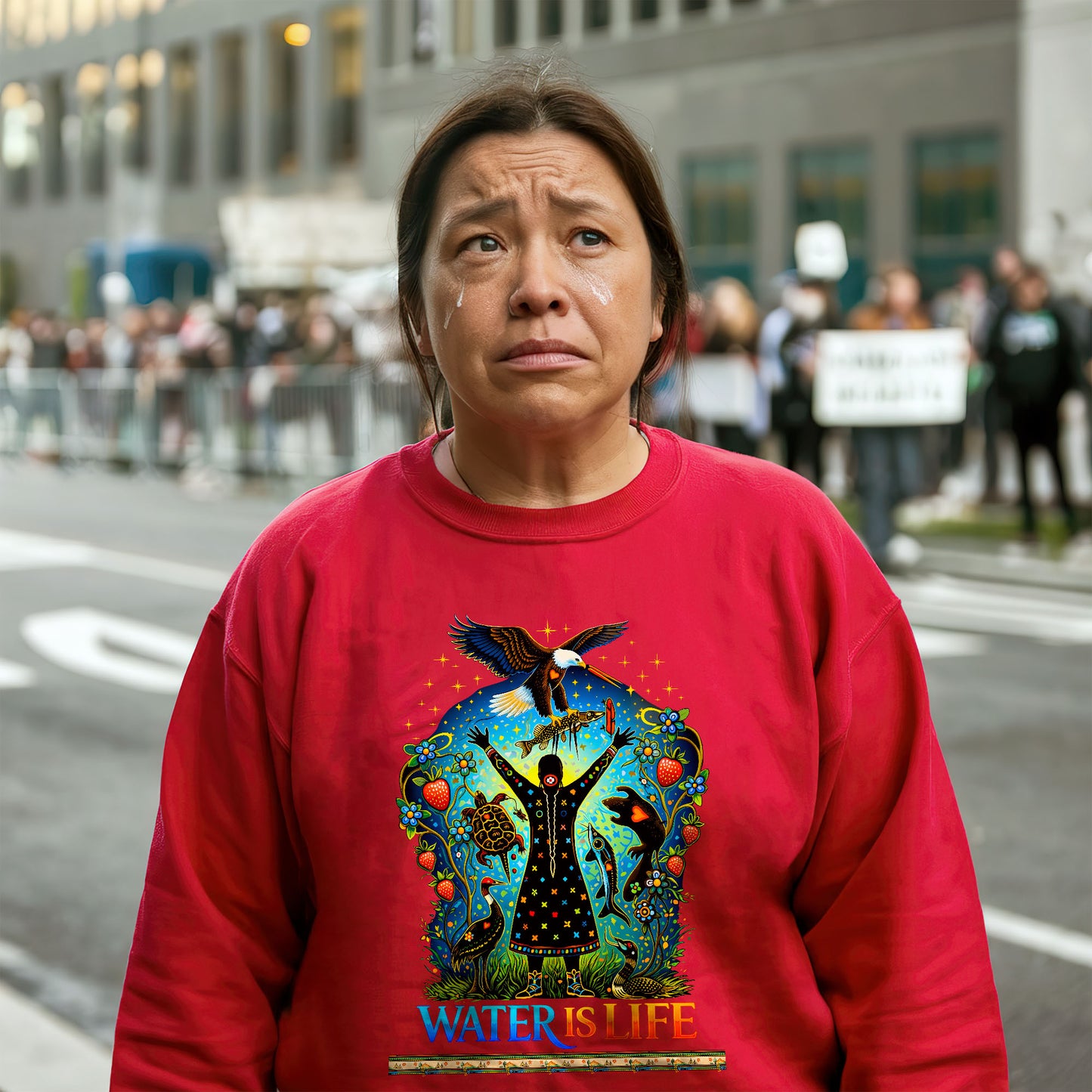 Water is Life Mini Wiconi - Native American - Unisex T-shirt/V-neck T-shirt/Hoodie/Sweatshirt