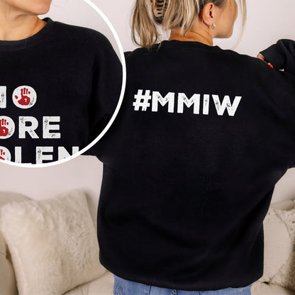 No More Stolen Sisters Red Handprint - Two Sides - MMIW Unisex T-Shirt/Hoodie/V-Neck/Sweatshirt