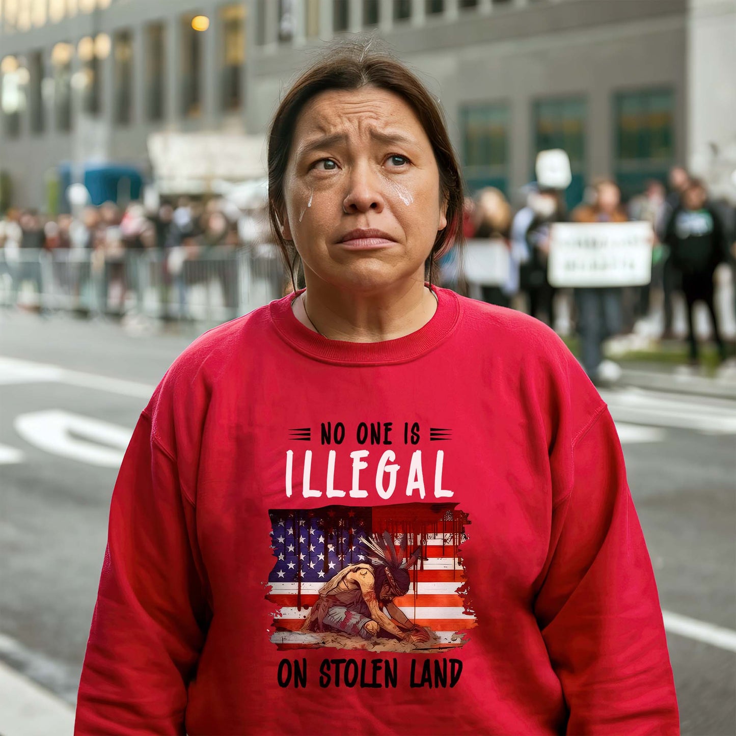 No One Is Illegal on Stolen Land - Native American Pride Unisex T-Shirt/T-Shirt V-Neck/Hoodie/Sweatshirt