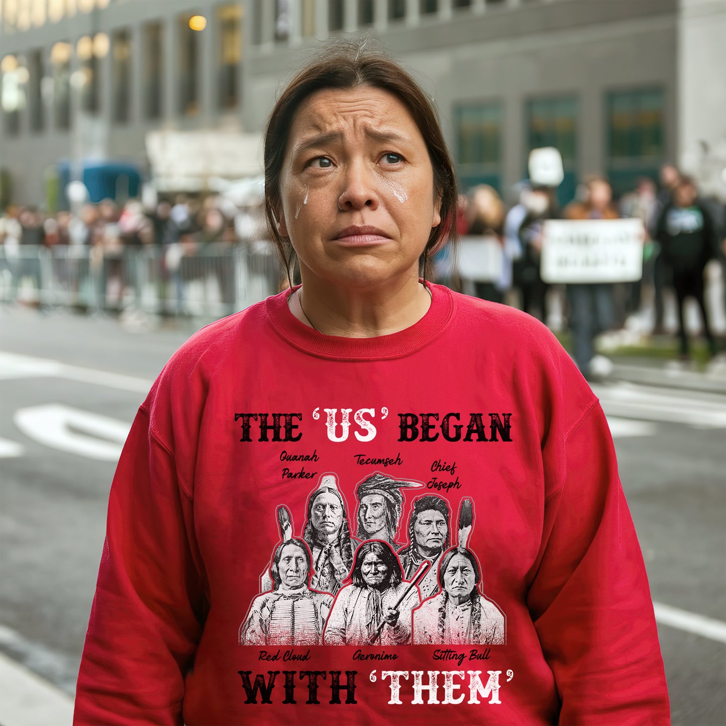 "The US Began With Them" Native American Leaders - Indigenous Chiefs Unisex T-Shirt/T-Shirt V-Neck/Hoodie/Sweatshirt