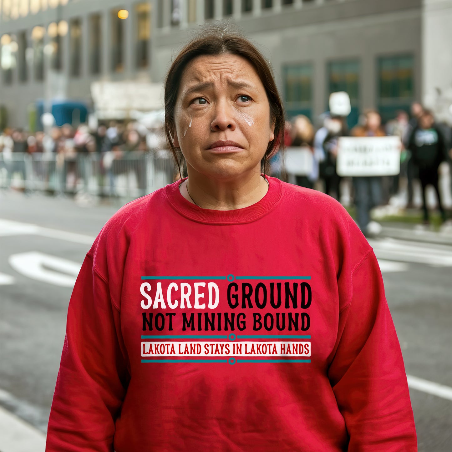 Sacred Ground Not Mining Bound Lakota Land Unisex T-shirt/T-shirt V-neck/Hoodie/Sweatshirt