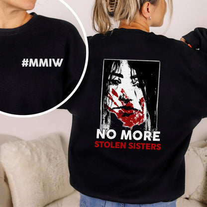 No More Stolen Sisters Red Hand - Two Sides - MMIW Unisex T-Shirt/Hoodie/V-Neck/Sweatshirt