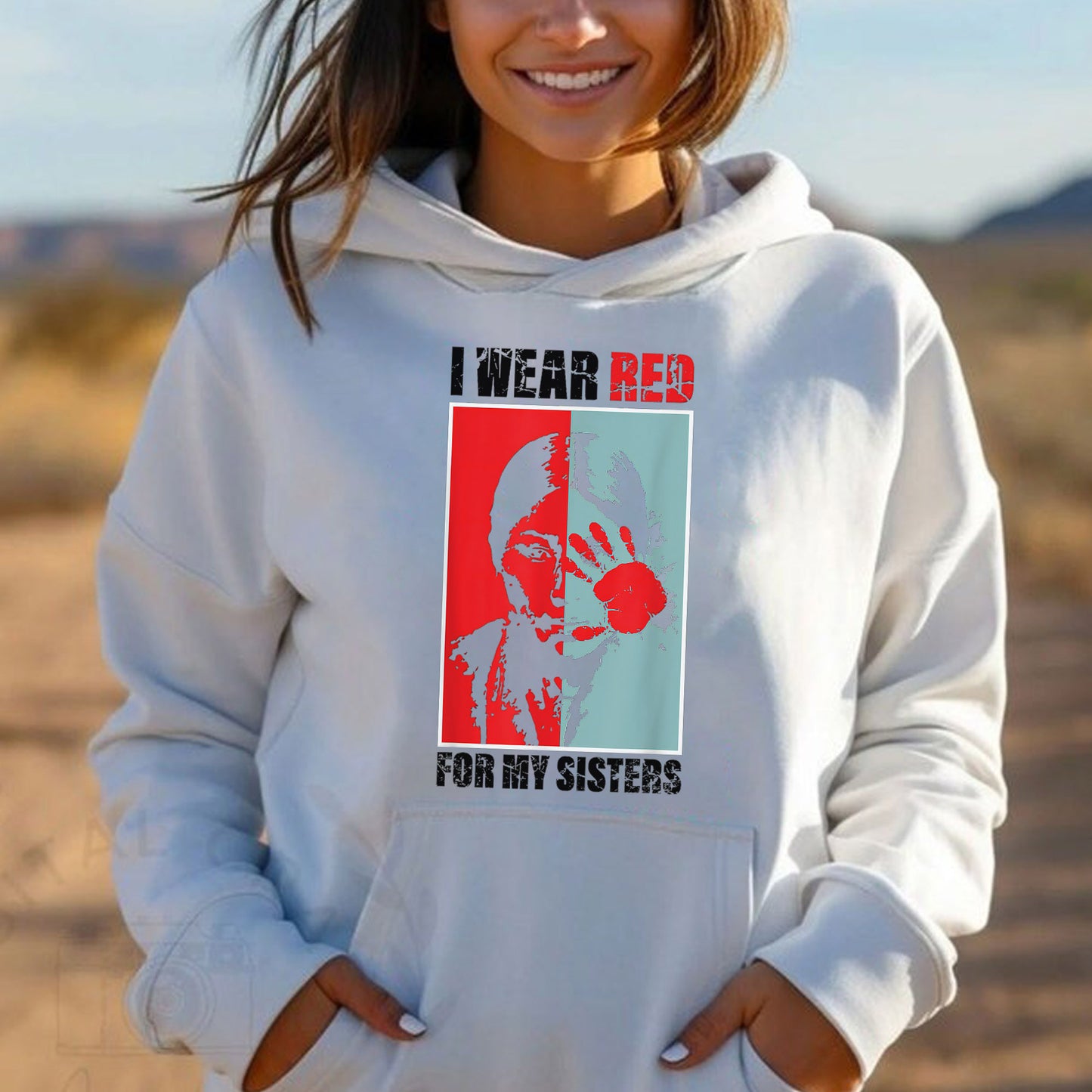 MMIW Awareness Indigenous Red Hand Women Gifts Unisex T-Shirt/T-Shirt V-Neck/Hoodie/Sweatshirt