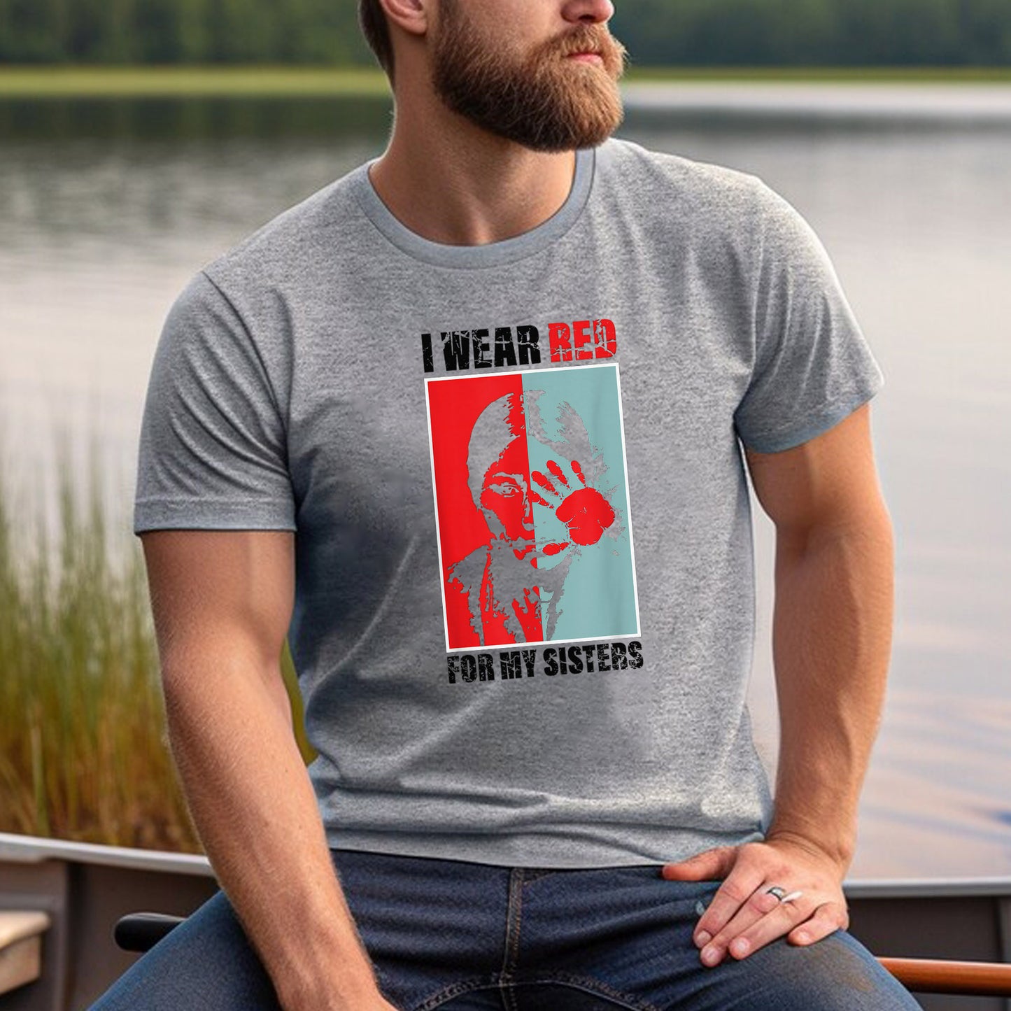 MMIW Awareness Indigenous Red Hand Women Gifts Unisex T-Shirt/T-Shirt V-Neck/Hoodie/Sweatshirt