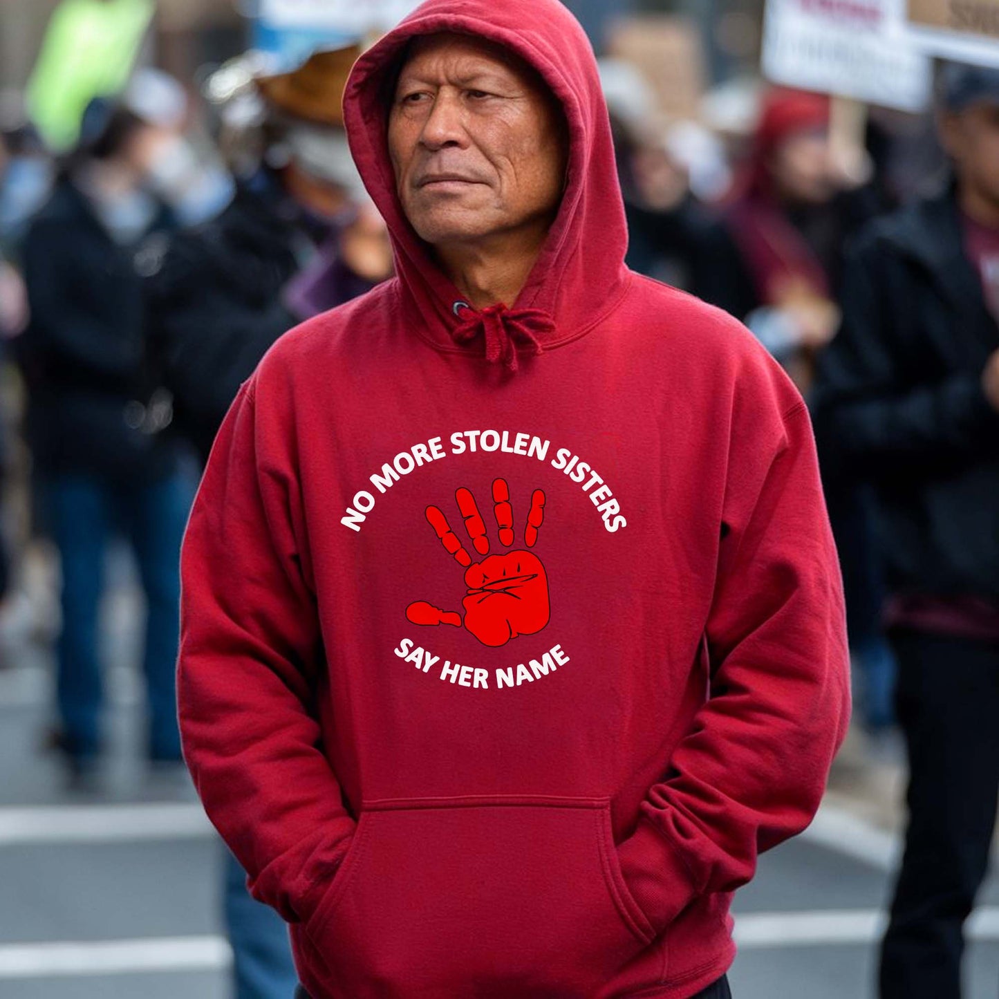No More Stolen Sisters - Say Her Name MMIW Awareness Unisex T-Shirt/T-shirt V-Neck/Hoodie/Sweatshirt