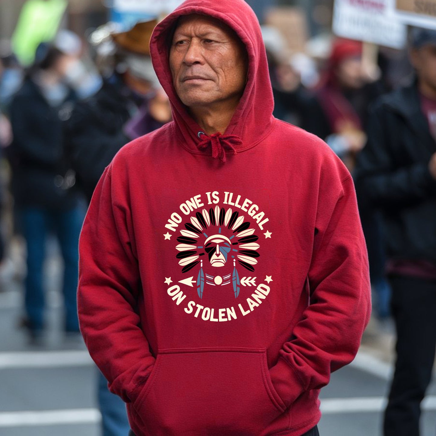 No One Is Illegal on Stolen Land - MMIW Unisex T-Shirt/Hoodie/V-Neck/Sweatshirt