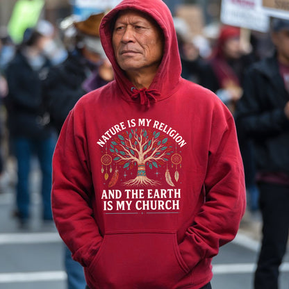 Nature Is My Religion Earth Is My Church Tree of Life Boho Unisex T-Shirt/T-Shirt V-Neck/Hoodie/Sweatshirt