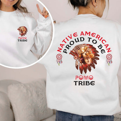 Proud To Be Native American - Custom Tribe Heritage Design - Two sides - T-Shirt/V-Neck/Hoodie/Sweatshirt