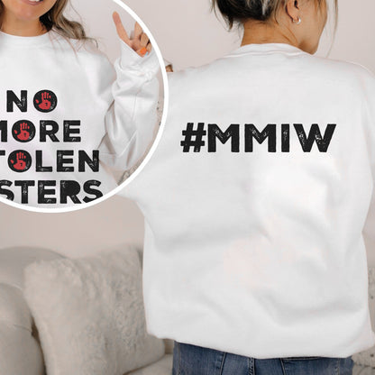 No More Stolen Sisters Red Handprint - Two Sides - MMIW Unisex T-Shirt/Hoodie/V-Neck/Sweatshirt