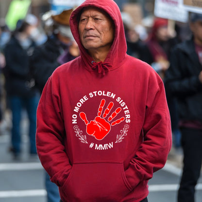 No More Stolen Sisters Red Hand - MMIW Unisex T-Shirt/Hoodie/V-Neck/Sweatshirt