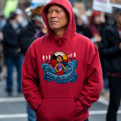 We Are Water Protectors Native American Girl - Unisex T-shirt/V-neck T-shirt/Hoodie/Sweatshirt